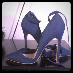Blue denim shoes